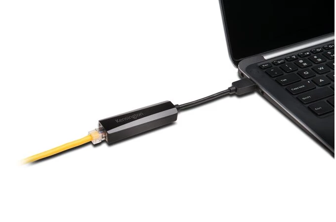 Adapter Kensington UA0000E, z USB-A 3.0 na Ethernet, czarny